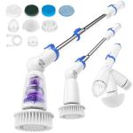 BEAUTURAL Cordless Electric Spin Scrubber with 8 Brushes