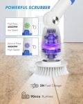 BEAUTURAL Cordless Electric Spin Scrubber with 8 Brushes