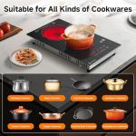 AMZCHEF 2-Burner Electric Cooktop with 1800W Power