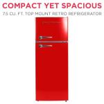 Frigidaire Retro 2-Door Apartment Refrigerator, Red