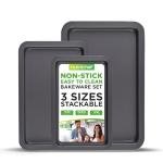 NutriChef Non-Stick Cookie Sheet Set - 3 Sizes