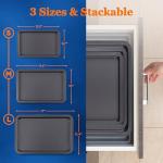 NutriChef Non-Stick Cookie Sheet Set - 3 Sizes