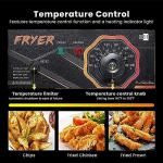 VIVOHOME 20.7 Qt Electric Deep Fryer with Baskets