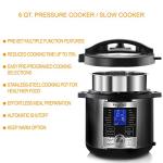 Megachef 6 Quart Electric Stainless Steel Pressure Cooker