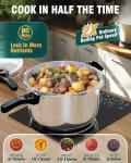 WantJoin 8 Quart Stainless Steel Pressure Cooker