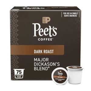 Peet's Dark Roast Coffee Pods - 75 Count