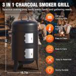 GRiliFE 16" Charcoal Smoker and Grill Combo
