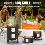 GRiliFE 16" Charcoal Smoker and Grill Combo