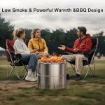 OutVue 15.5" Stainless Steel Smokeless Fire Pit