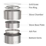 OutVue 15.5" Stainless Steel Smokeless Fire Pit