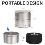 OutVue 15.5" Stainless Steel Smokeless Fire Pit