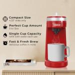 Chulux Mini Single Serve Coffee Maker - Red
