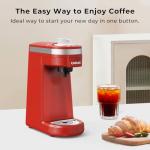 Chulux Mini Single Serve Coffee Maker - Red
