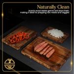 3-Piece Acacia Cutting Board Set with Stand