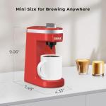 Chulux Mini Single Serve Coffee Maker - Red
