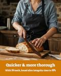16.5” Bread Slicer with Serrated Knife and Bow Design