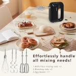 CKEMU Hand Mixer - 5-Speed, Lightweight, BPA-Free