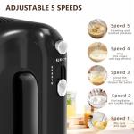 CKEMU Hand Mixer - 5-Speed, Lightweight, BPA-Free