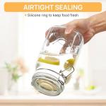 50oz Airtight Glass Food Storage Jars, Set of 3