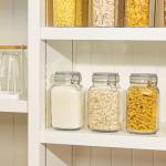 50oz Airtight Glass Food Storage Jars, Set of 3