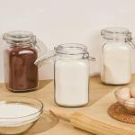 50oz Airtight Glass Food Storage Jars, Set of 3