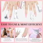 300PCS Nail Foil Wraps for Easy Polish Removal