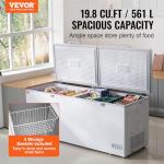 Large VEVOR Chest Freezer with Locking Lids