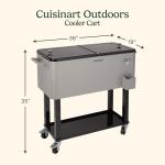 Cuisinart Portable 80 Qt Cooler Cart for Outdoor Fun