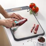 GUANCI Double-Sided Stainless Steel Cutting Board 16"x11