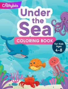 Under the Sea Kids Coloring Book, 25 Designs