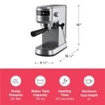 Frigidaire Espresso Maker with Milk Frother & Warmer