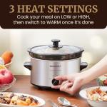 Elite Gourmet 2 Quart Oval Slow Cooker