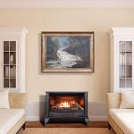 ProCom 25,000 BTU Dual Fuel Fireplace, Black