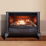 ProCom 25,000 BTU Dual Fuel Fireplace, Black