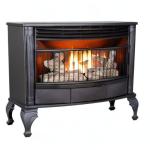 ProCom 25,000 BTU Dual Fuel Fireplace, Black