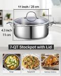 Cooks Standard 7-Quart Stainless Steel Dutch Oven