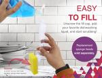 Dish Sponge with Soap Dispenser and Scrubber
