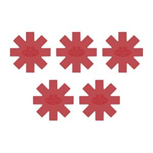 Ballarini 5-Piece Silicone Cookware Protectors, Red
