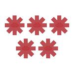 Ballarini 5-Piece Silicone Cookware Protectors, Red