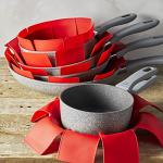 Ballarini 5-Piece Silicone Cookware Protectors, Red