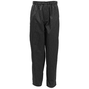 Charcoal Pinstripe Slim Cut Chef Pants - XS