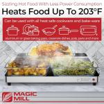 Extra-Large Glass Food Warmer Warming Tray