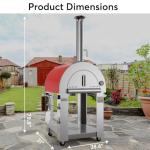 Outdoor Stainless Steel Pizza Oven on Wheels