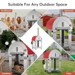 Outdoor Stainless Steel Pizza Oven on Wheels