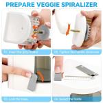 Maxceysen 4-in-1 Vegetable Spiralizer with Suction Cup