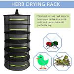 Herb Drying Rack with Mesh Layers and Scissors