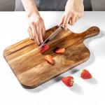 Acacia Wood Cutting Board with Handle - 14x7in