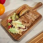 Acacia Wood Cutting Board with Handle - 14x7in