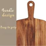 Acacia Wood Cutting Board with Handle - 14x7in