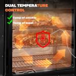 Digital Electric Smoker with LED Display and Probe